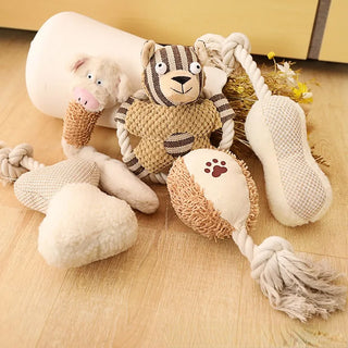 Cotton Rope Toy Dog Canvas Molar Teeth Cleaner Bite-resist